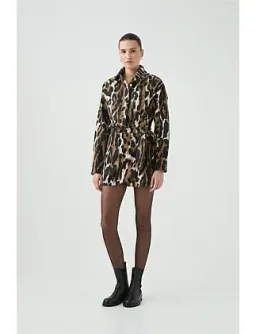 Aje Sienna Shirt Dress Animal Print Size 6 for rent on The Volte - image 5
