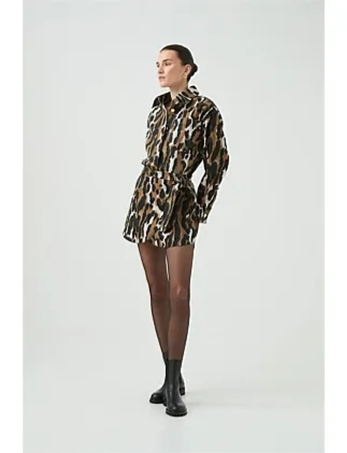 Aje Sienna Shirt Dress Animal Print Size 6 - Image 1