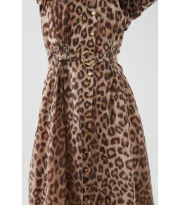 Aje Isabella Shirtdress Leopard Print Size AU 12 for rent on The Volte - image 3