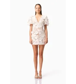 Elliatt Zayla 3D Floral Mini Dress in White Size 8 for rent on The Volte - image 4