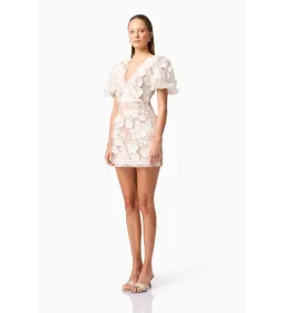 Elliatt Zayla 3D Floral Mini Dress in White Size 8 for rent on The Volte - image 5