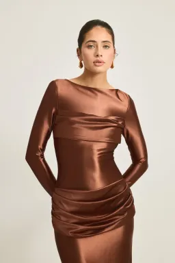 Tojha Hadleigh Maxi Dress Brown Size 10 for rent on The Volte - image 4