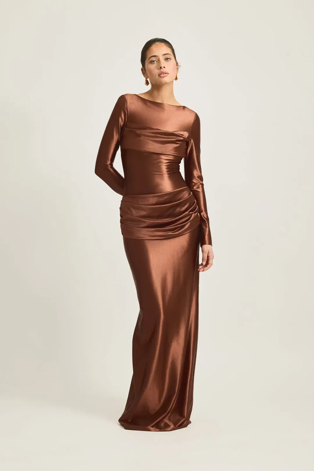 Tojha Hadleigh Maxi Dress Brown Size 10 for rent on The Volte - main image