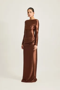 Tojha Hadleigh Maxi Dress Brown Size 10 for rent on The Volte - image 3