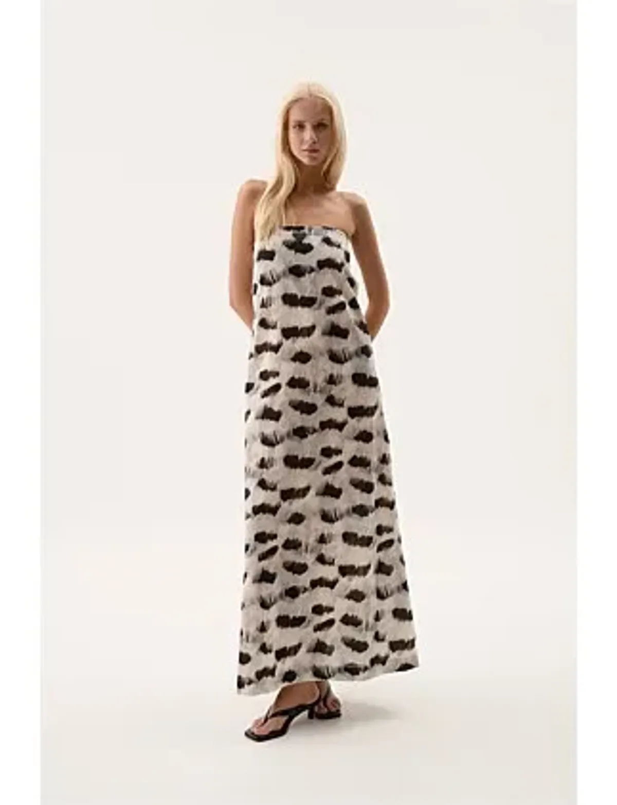 AJE Airlie Strapless Maxi Dress Multi Size 8/S - Image 2