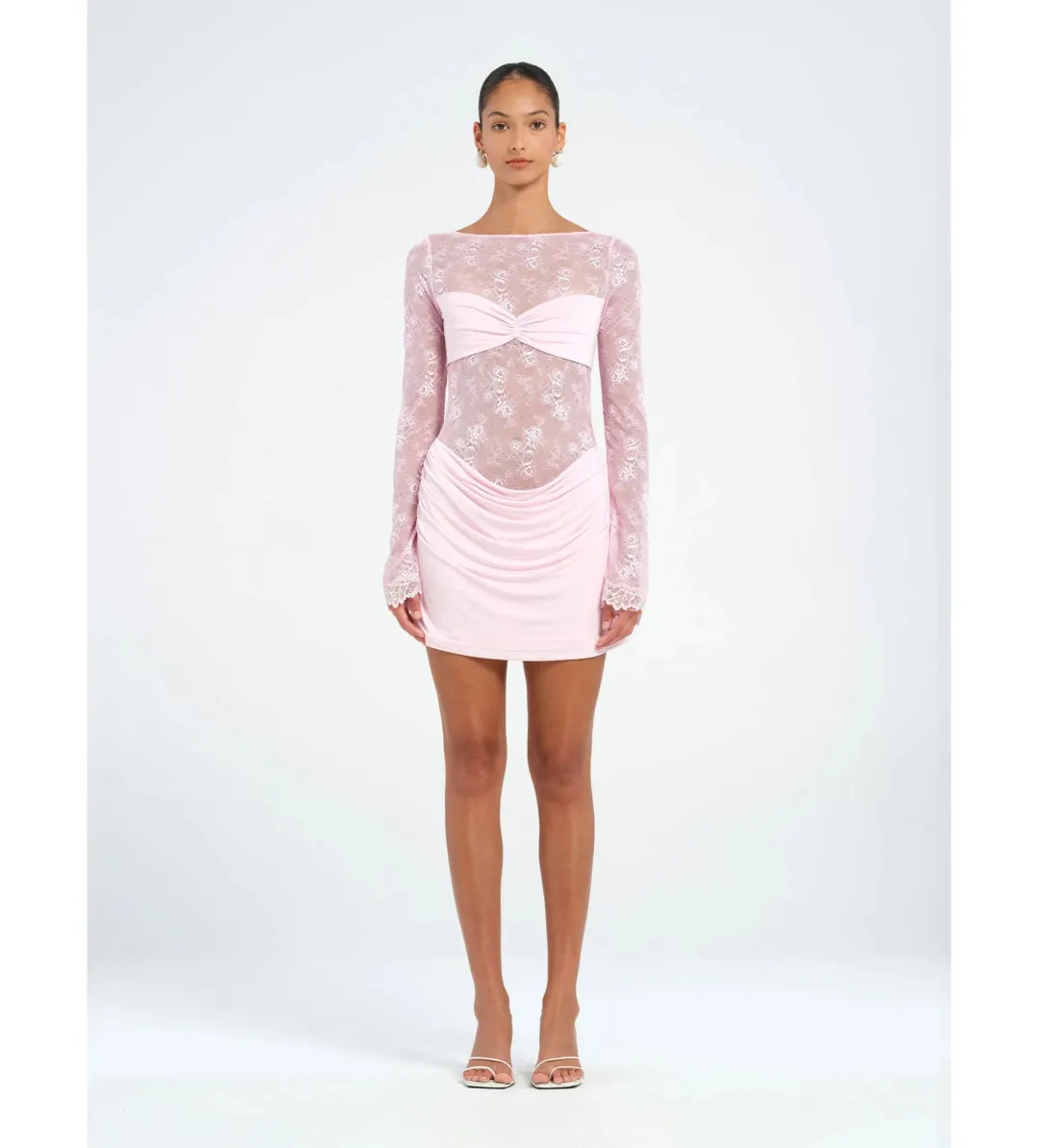 Benni Oskar Mini Dress in Baby Pink Size 6 for rent on The Volte - main image