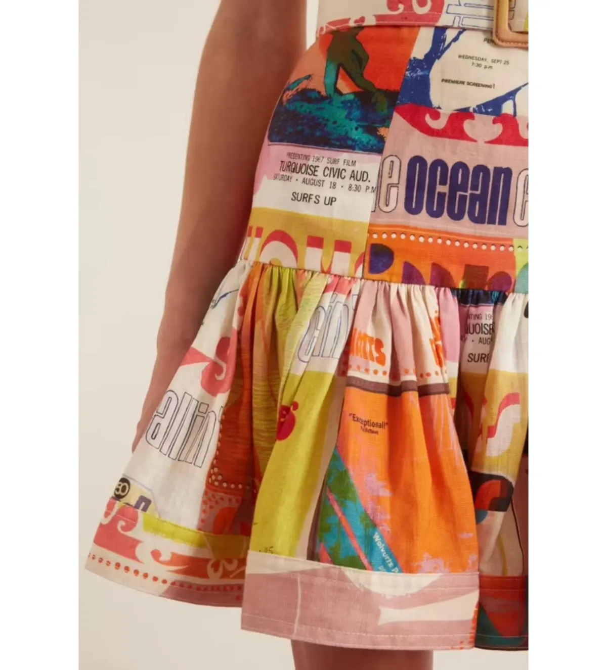 Zimmermann Brightside Fluted Mini Dress Multi Print Size 3/AU 14 - Image 5