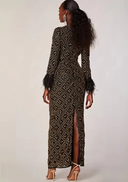 Virgos Lounge Winona Dress Black Gold Size 8 for rent on The Volte - image 2