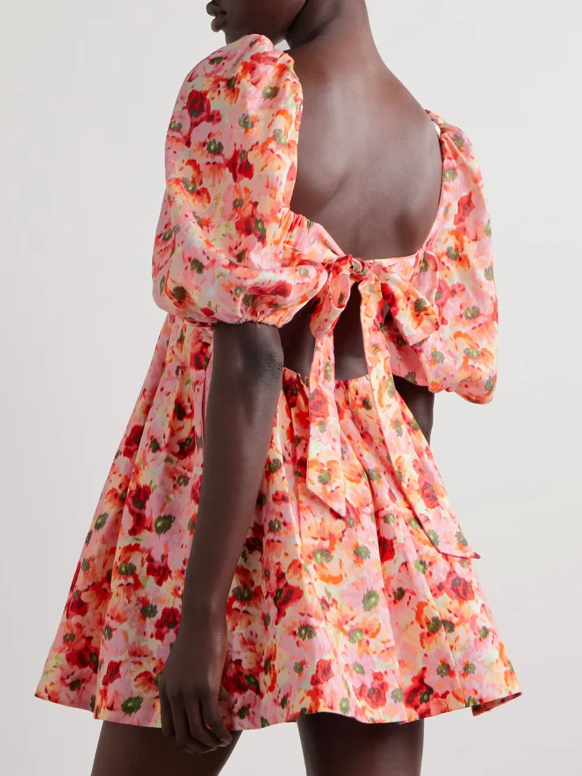 Zimmermann Lightburst Cutout Linen Mini Dress Floral Size 2 / AU 12 - Image 3