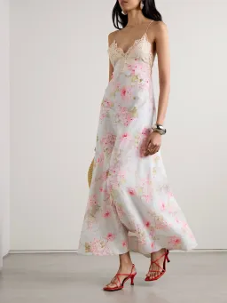 Zimmermann Halliday Lace Trimmed Maxi Dress Floral Print Size 2 AU 12 for rent on The Volte - image 1