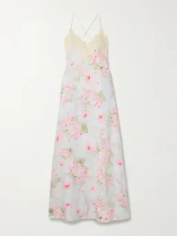 Zimmermann Halliday Lace Trimmed Maxi Dress Floral Print Size 2 AU 12 for rent on The Volte - image 3