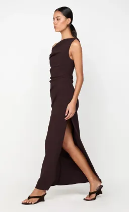 Bec + Bridge Leora Asym Maxi Dress Dark Chocolate Size AU 12 for rent on The Volte - image 4