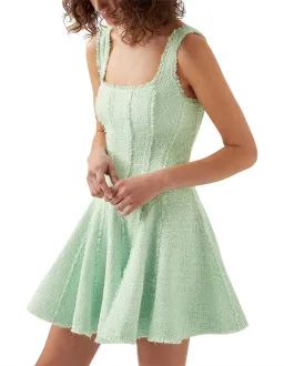 Aje Anais Boucle Mini Dress Mint Green Size 6 for rent on The Volte - image 1
