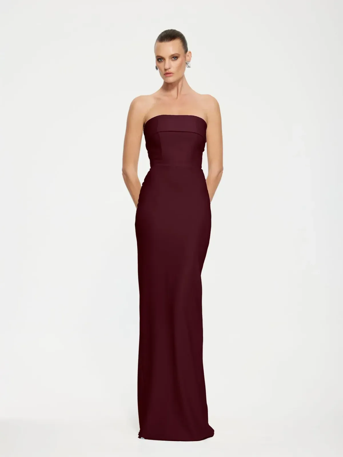 Effie Kats Monroe Maxi Gown Wine Size 10 - Image 1