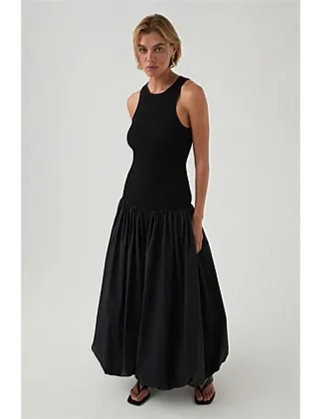 Havana Bubble Midi Dress Black Size 8/S for rent on The Volte - main image