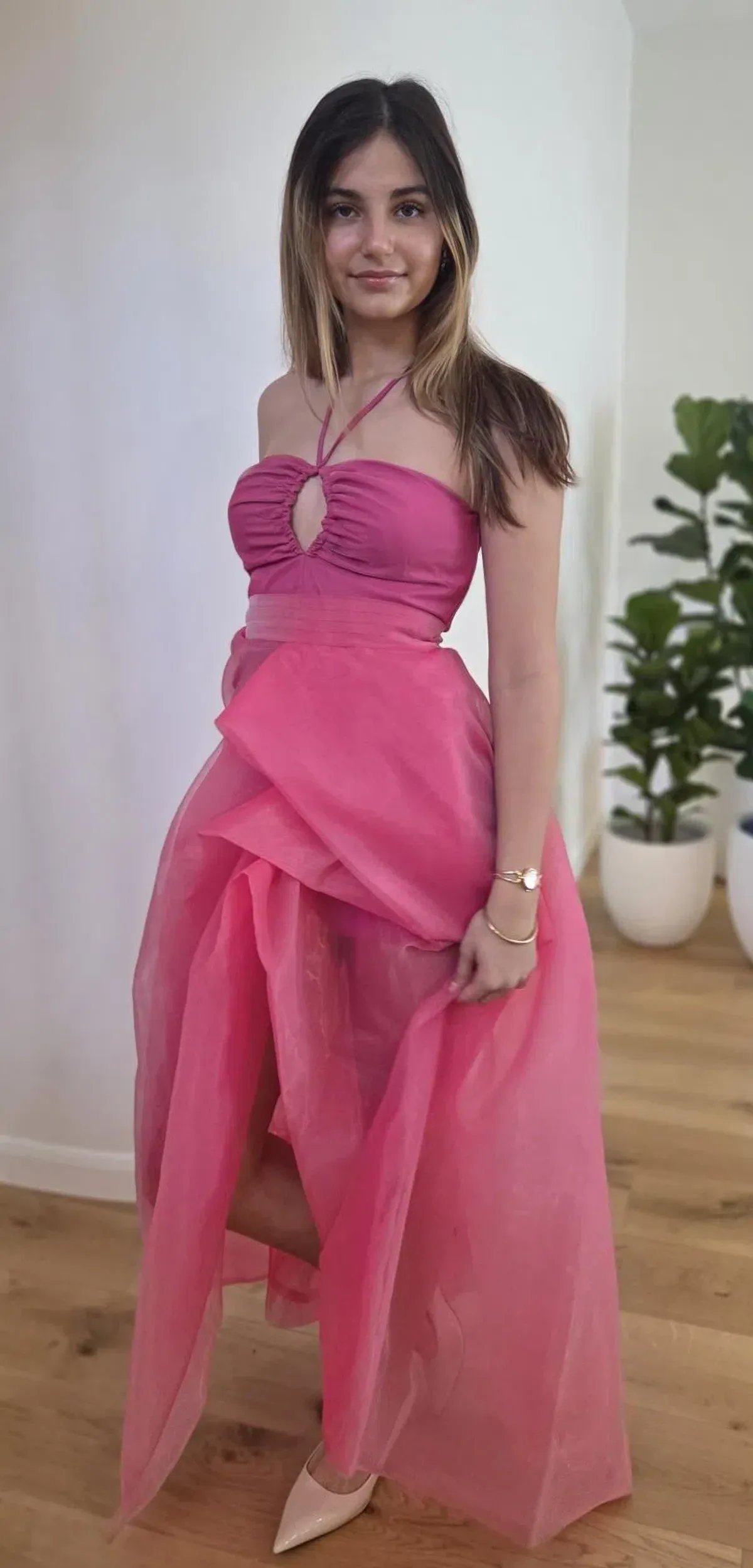 Elle Zietoune Laylani Maxi Dress Pink Size 8 - Image 5