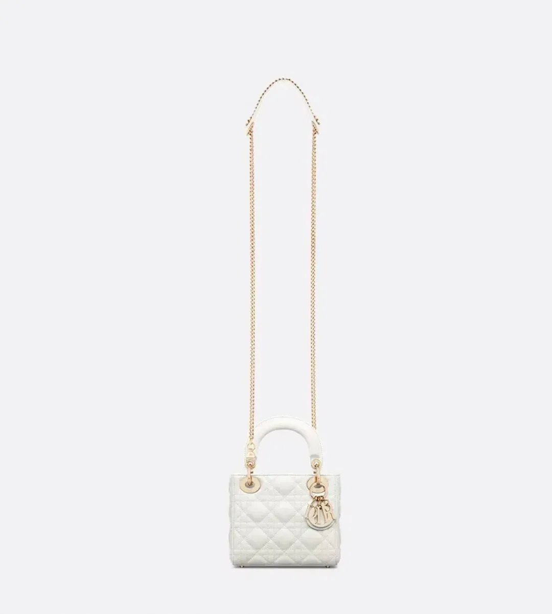 Dior Mini Lady Bag White for rent on The Volte - main image