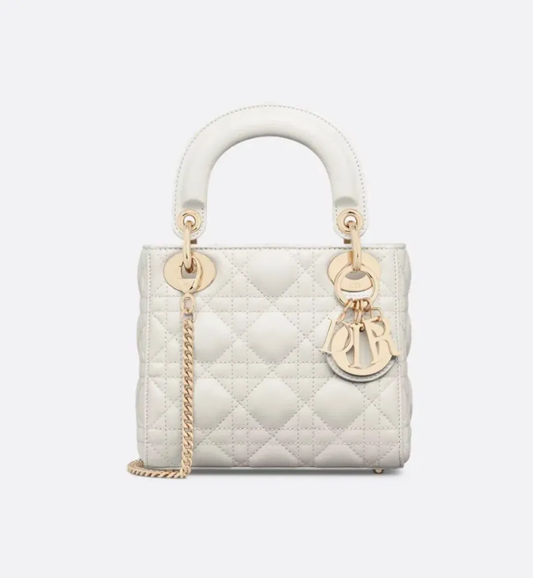 Dior Mini Lady Bag White for rent on The Volte - main image
