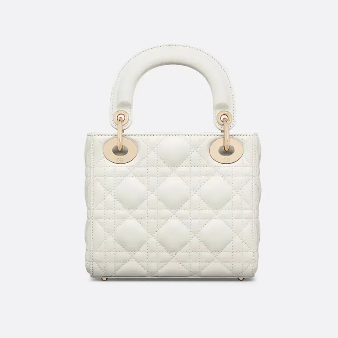 Dior Mini Lady Bag White for rent on The Volte - main image