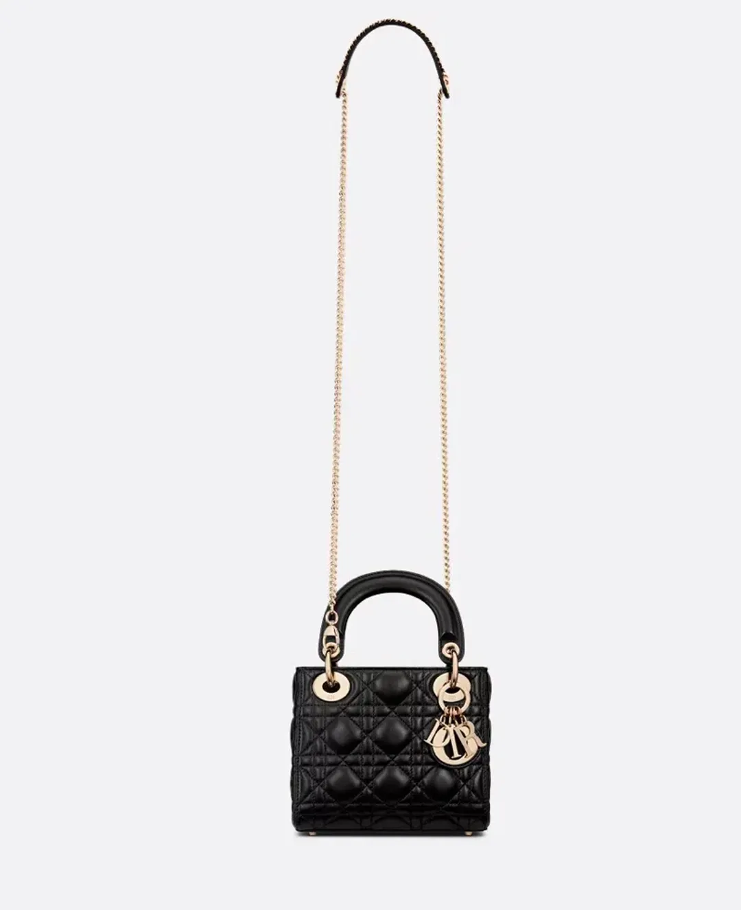 Mini Lady Dior Bag Black Cannage Lambskin for rent on The Volte - main image