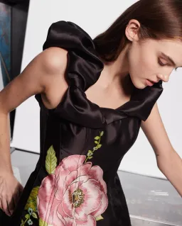 Alemais Regent Noir Mini Dress Black Floral Size 10 for rent on The Volte - image 3