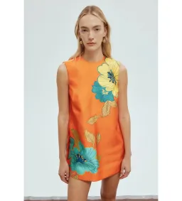 Alemais Piato Mini Dress Orange Floral Size AU 10 for rent on The Volte - image 5