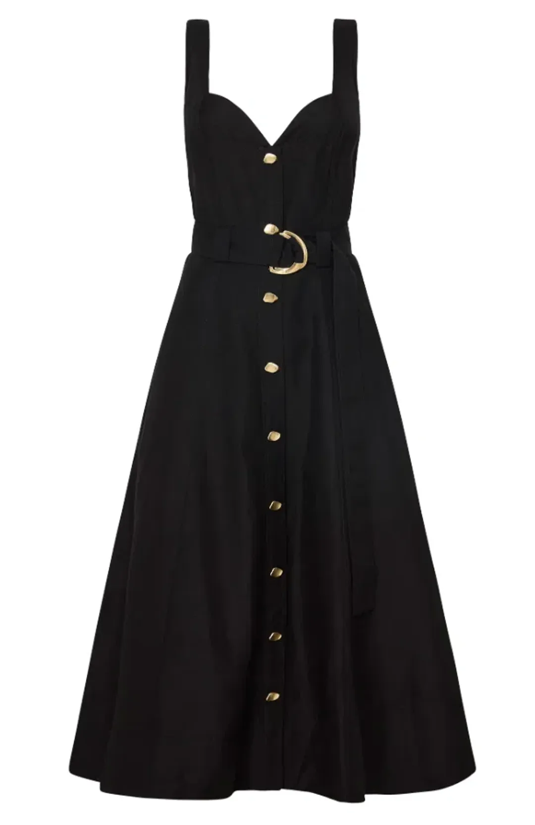 Aje Clay Belted Midi Dress in Black Size AU 8 for rent on The Volte - main image