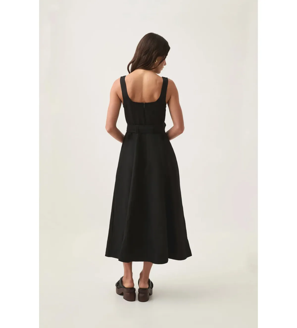 Aje Clay Belted Midi Dress in Black Size AU 8 - Image 3