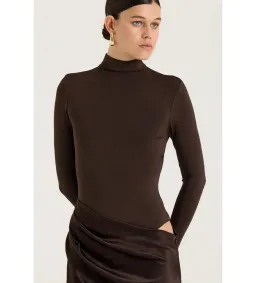 Henne Soraia Long Sleeve Maxi Dress Chocolate Size 6 for rent on The Volte - image 4