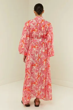 Palm Noosa Noddy Dress Pink Lobster Maxi Size AU 10 for rent on The Volte - image 2
