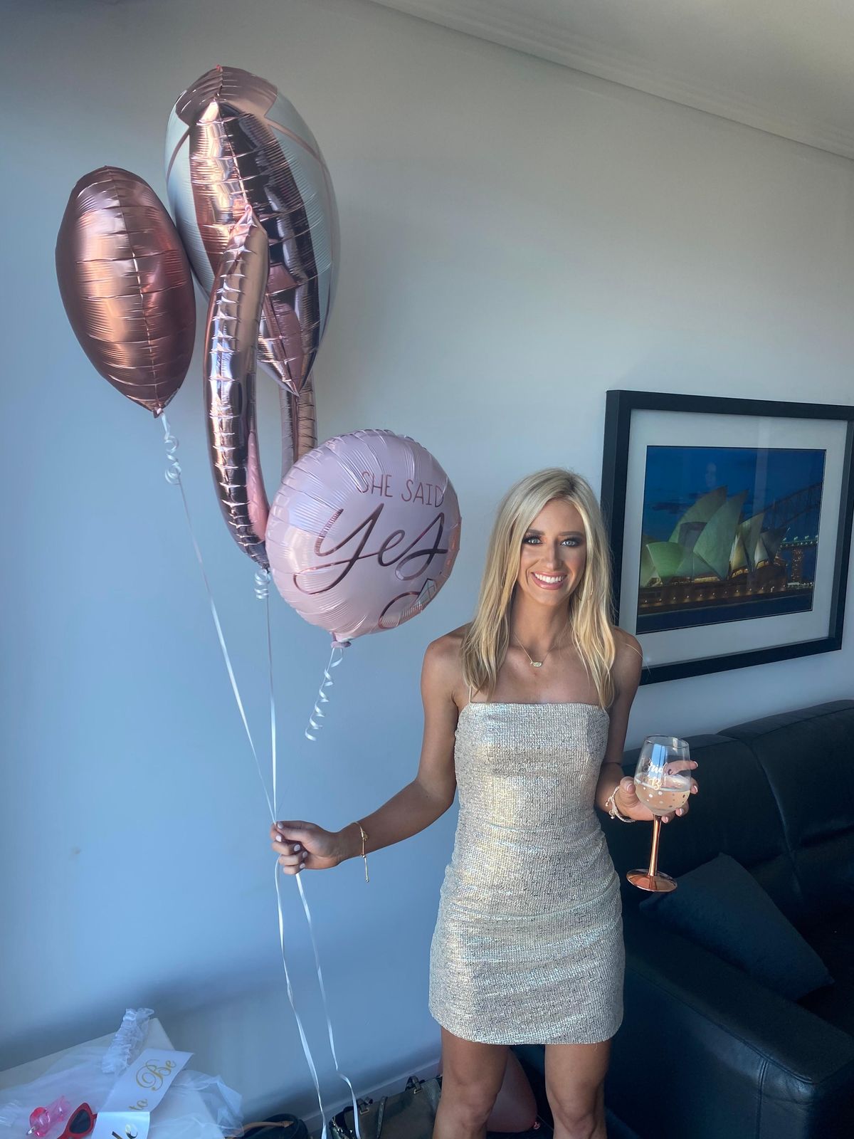 Manning Cartell Metallic Mesh Mini Dress Gold Size 6 - Image 2