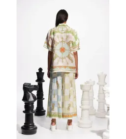 Alemais Checkmate Linen Top & Pants Set Print Size 10 for rent on The Volte - image 5
