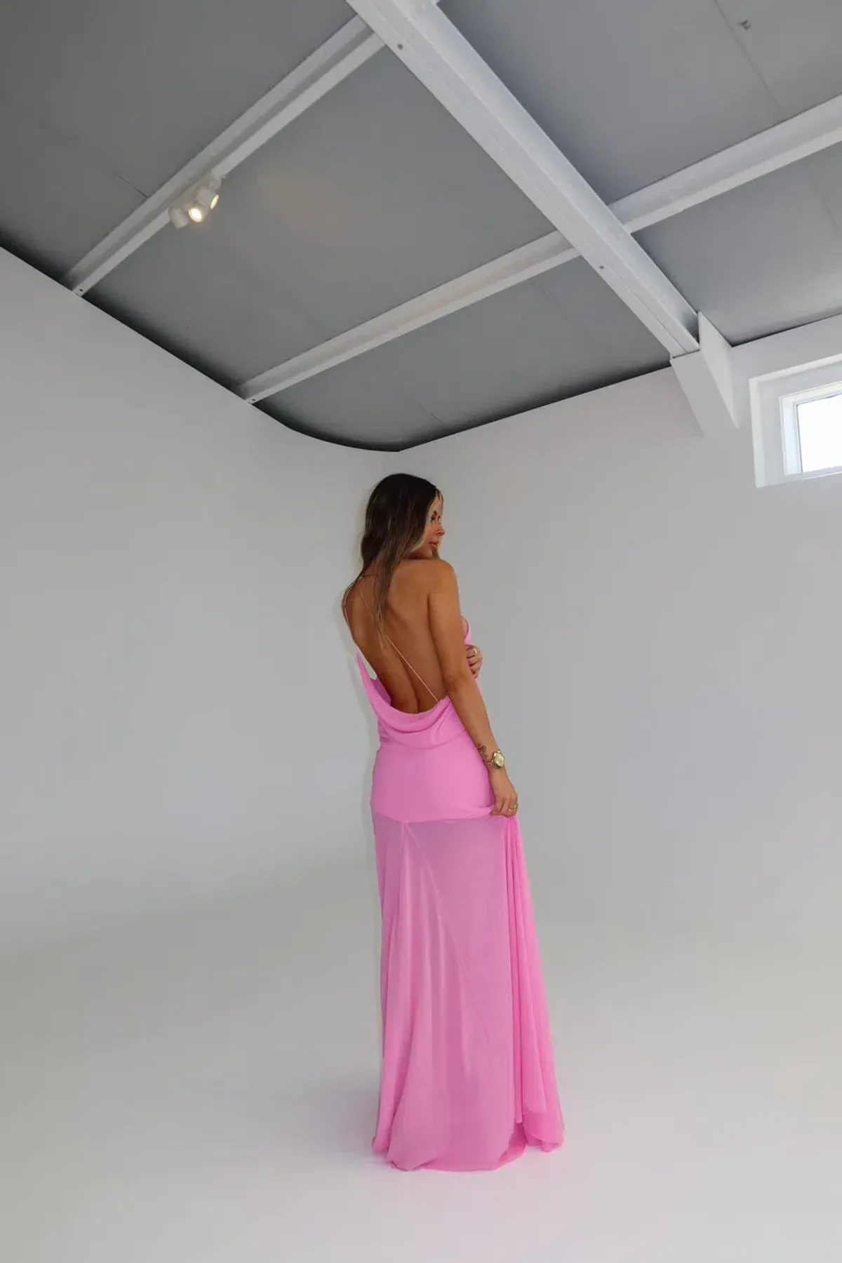 Natalie Rolt Dimity Maxi Gown Candy Pink Size 0 / Size Au 6 - Image 3