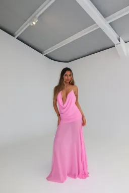 Natalie Rolt Dimity Maxi Gown Candy Pink Size 0 / Size Au 6 for rent on The Volte - image 2
