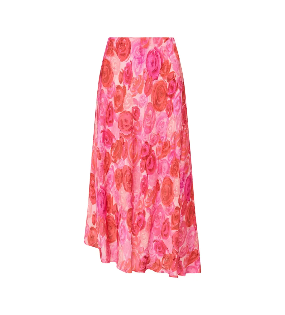 Aje Charmed Rosette Ruffle Bustier with Valeria Asymmetrical Midi Skirt in Misty Rose Size 6 - Image 3