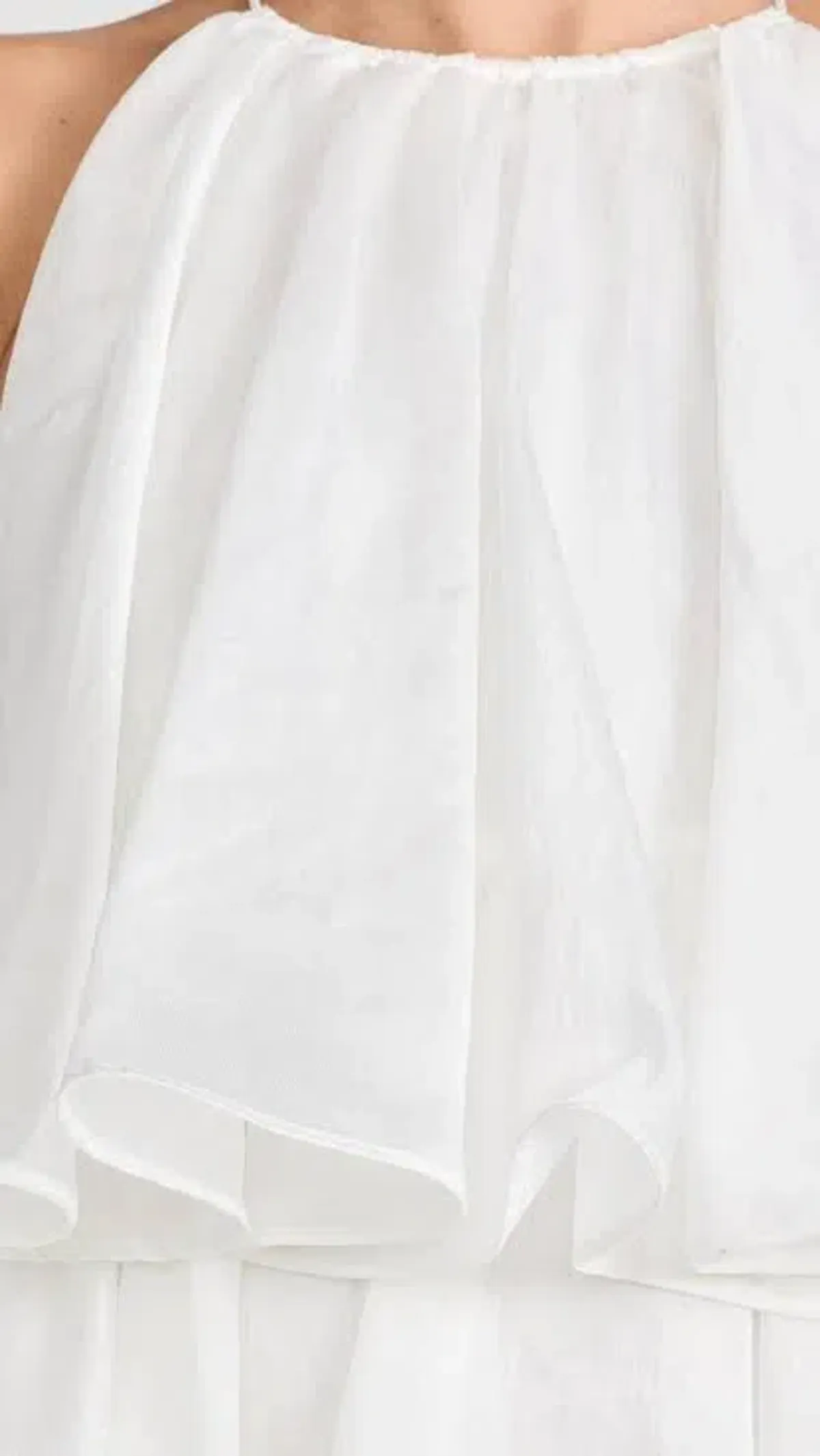 Aje Claudia Halterneck Tiered Mini Dress in White Size 8 - Image 6