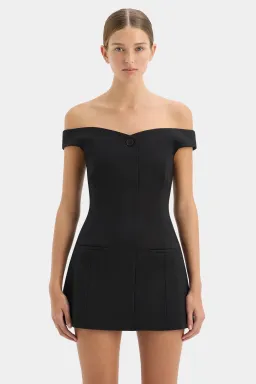 Sir the Label Sandrine Off Shoulder Mini Dres Black Size 8 for rent on The Volte - image 2