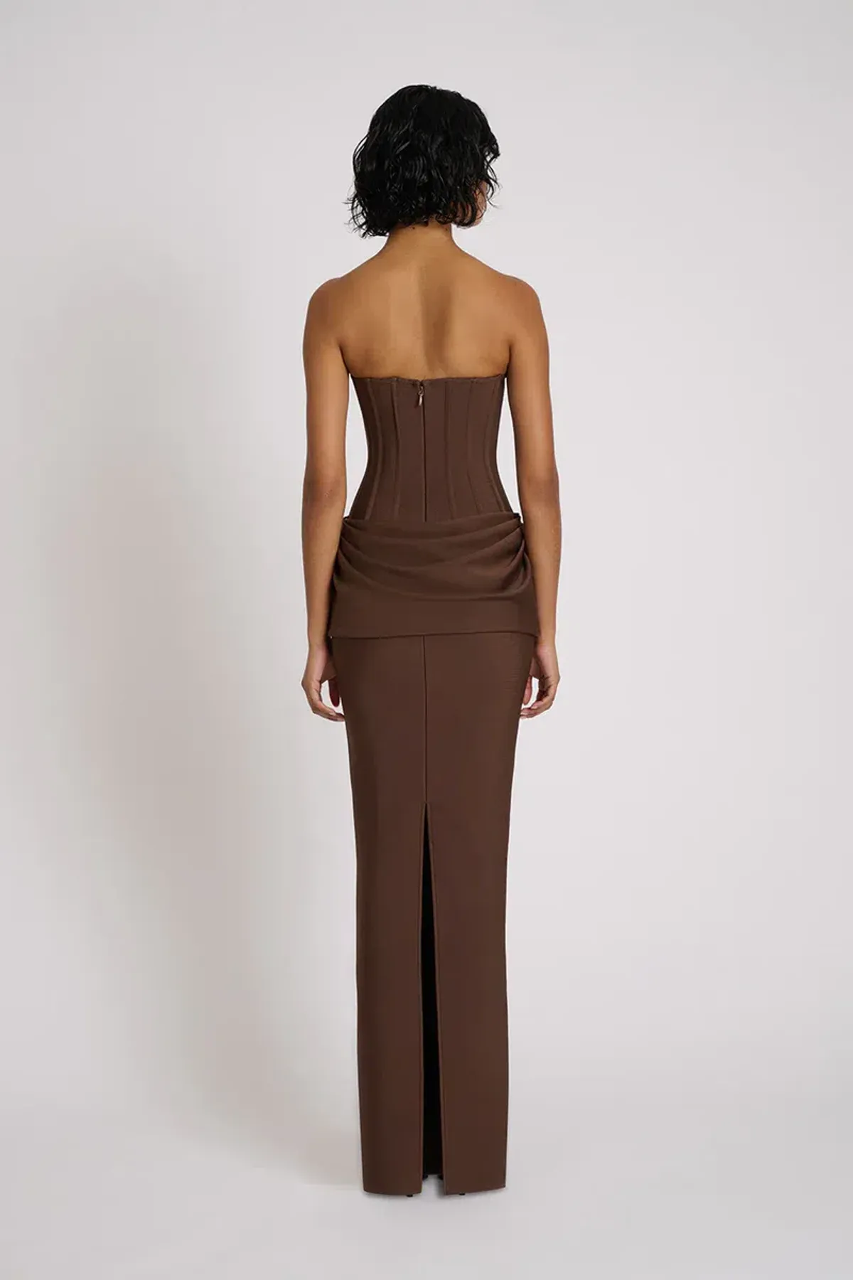 Eliya The Label Hilda Gown Maxi Brown Size AU 8 - Image 2