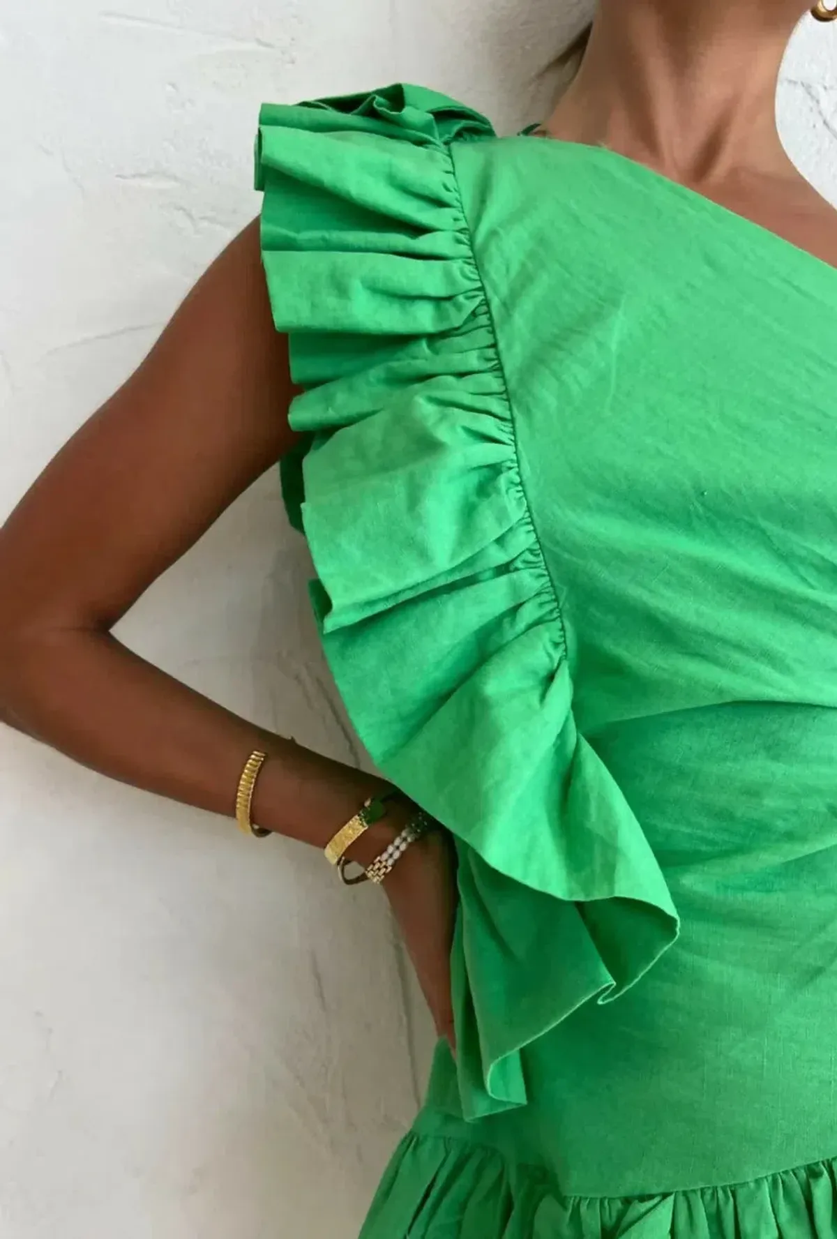 By Nicola Adrift Mini Dress Parakeet Green Size AU 6 - Image 3