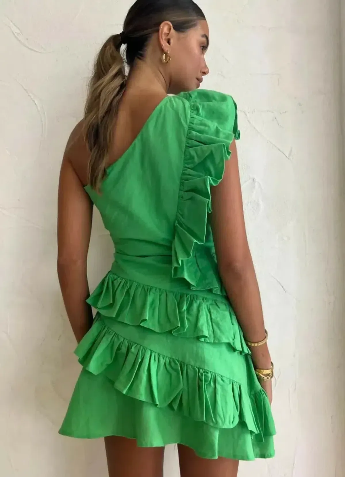 By Nicola Adrift Mini Dress Parakeet Green Size AU 6 - Image 2