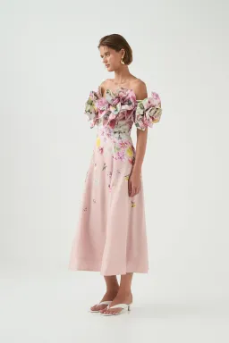 Aje Misha Maxi Dress Floral Pink Size 10 for rent on The Volte - image 5