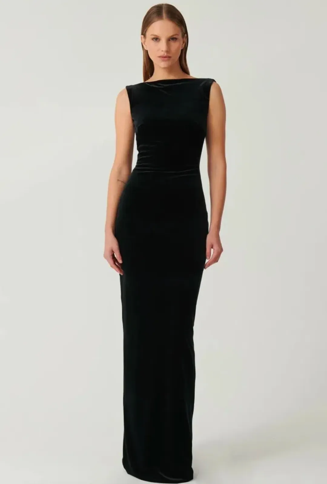 Effie Kats Velvet Verona Gown Black Size 10 for rent on The Volte - main image