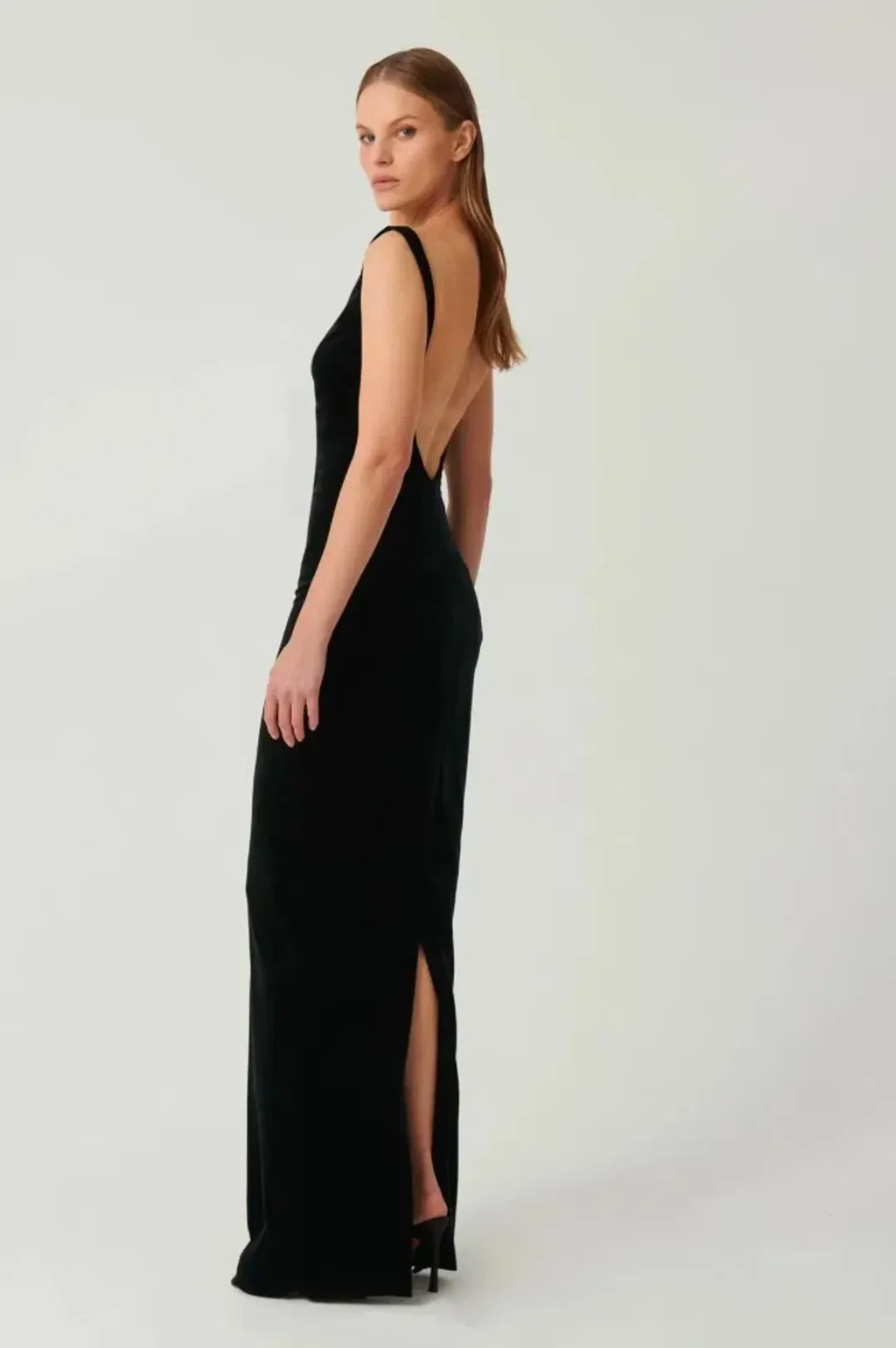 Effie Kats Velvet Verona Gown Black Size 10 for rent on The Volte - main image