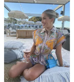 Zimmermann Lola Cuffed Playsuit Daisy Paisley Size 1 AU 10 for rent on The Volte - image 4