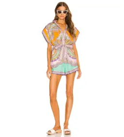 Zimmermann Lola Cuffed Playsuit Daisy Paisley Size 1 AU 10 for rent on The Volte - image 1
