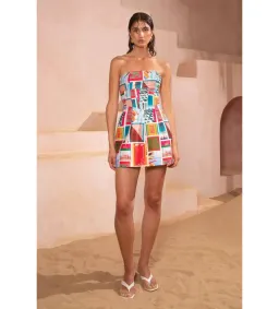 Eliya The Label Messina Mini Dress Vacanza Print Size AU 10 for rent on The Volte - image 1