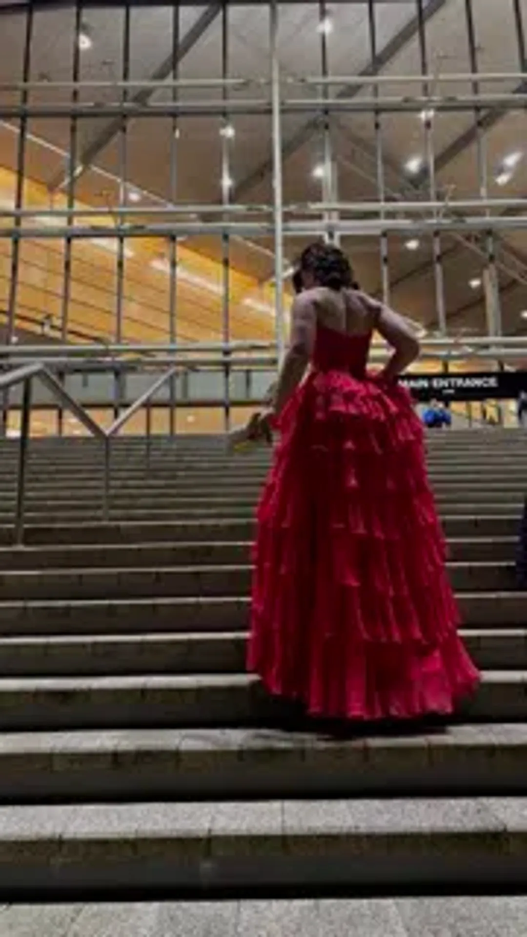 Sherri Hill 56911 Maxi Dress Red Size US 2 AU 6 for rent on The Volte - main image