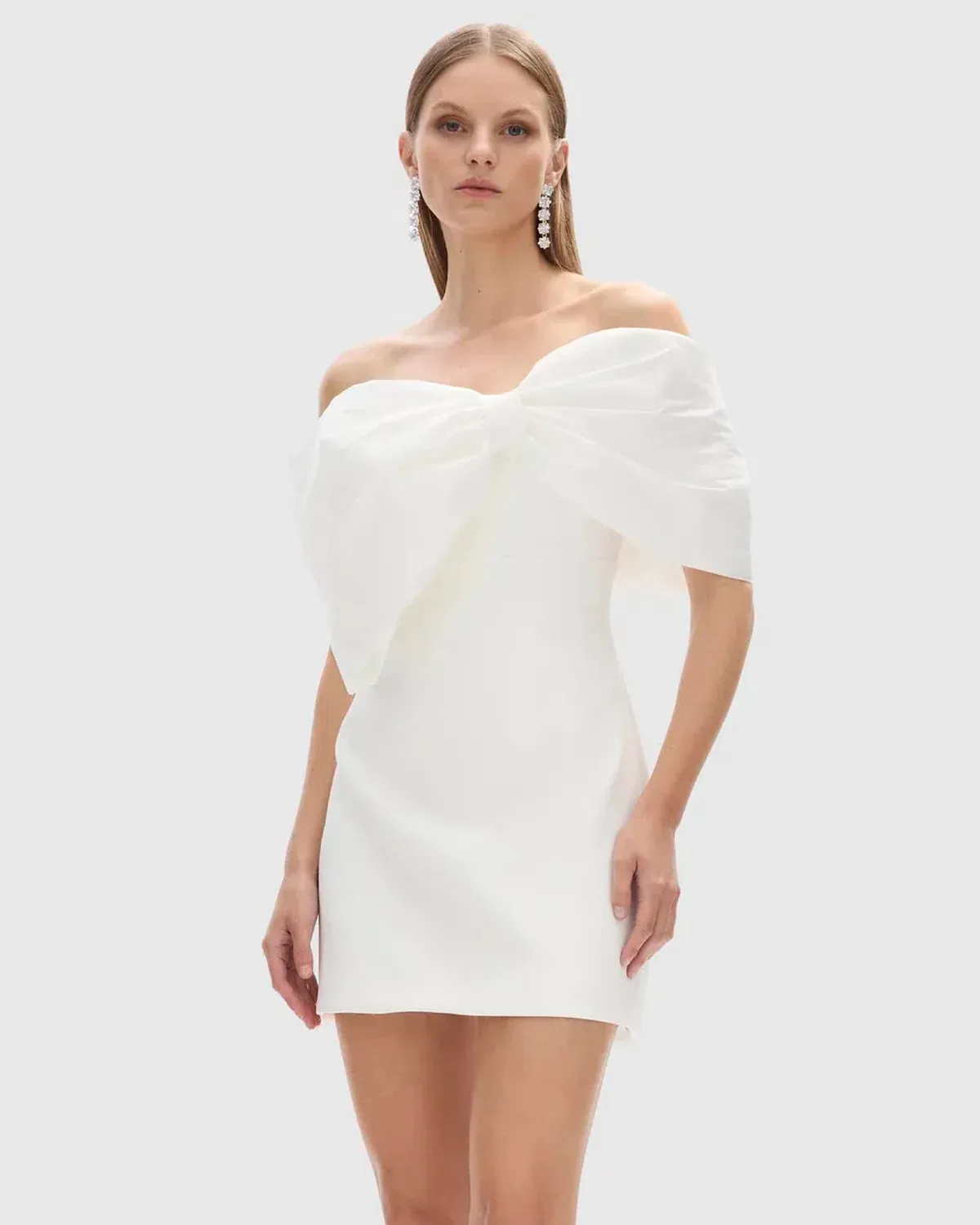 Rachel Gilbert Kace Mini Dress White Size AU 10 - Image 1