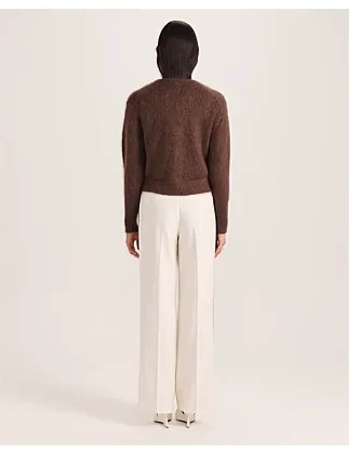 Saba Maisy Mohair Long Sleeve Cardi Choco Brown 12/M - Image 4