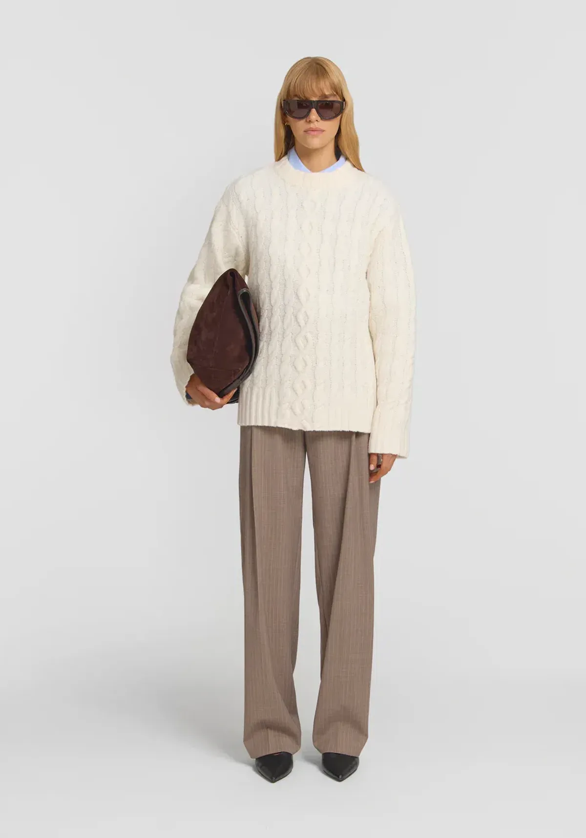 Victoria & Woods Delaware Knit in White One Size - Image 1